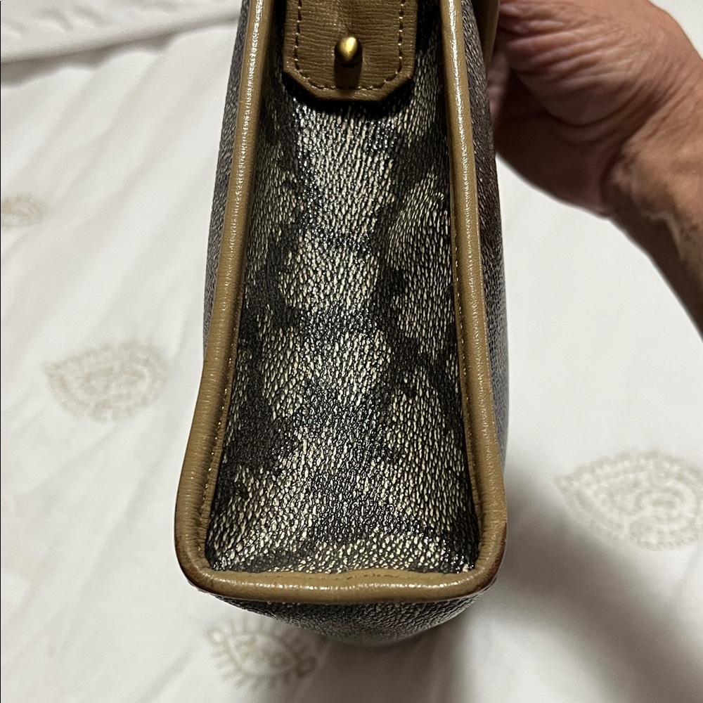 Ysl Gray Patterned Clutch Authentic - image 7